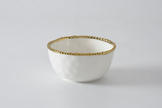 Round Gold Rim Cereal / Soup Bowl