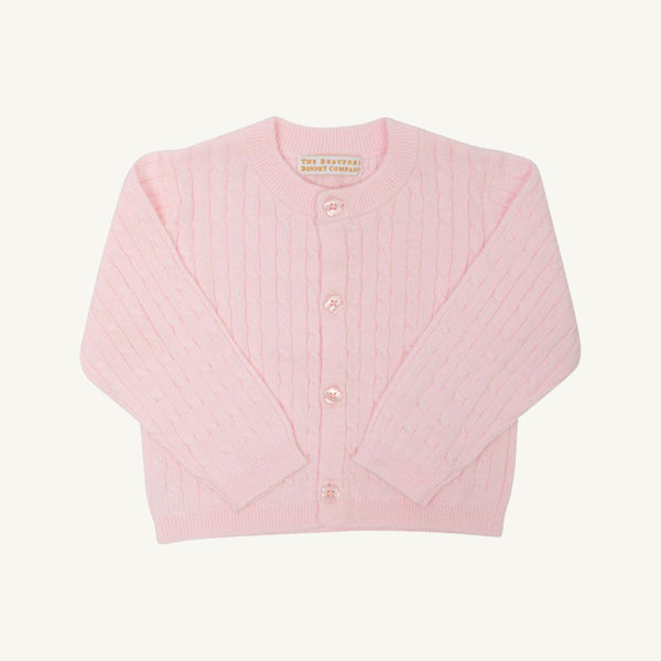 Cambridge Cardigan - Pink Cable Knit