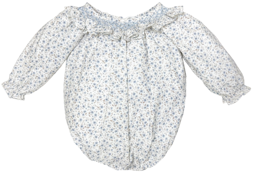 Dusty Blue Floral Scarlett Bubble