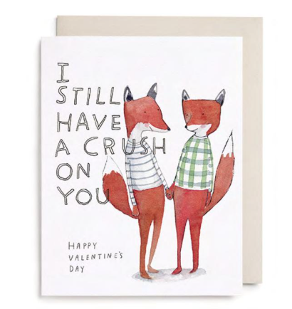 Crushing Fox Greeting Card