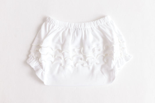 Diaper Cover – Ecru Ruffles