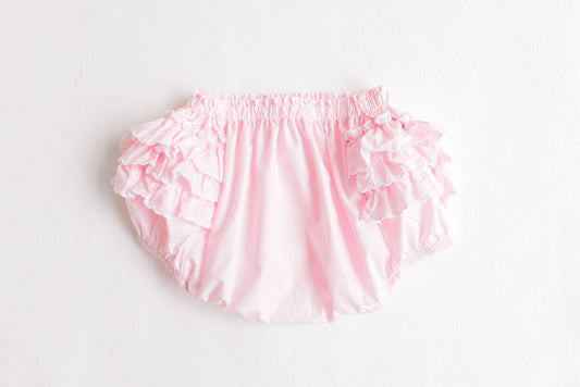 Diaper Cover – Pink Side Ruffles