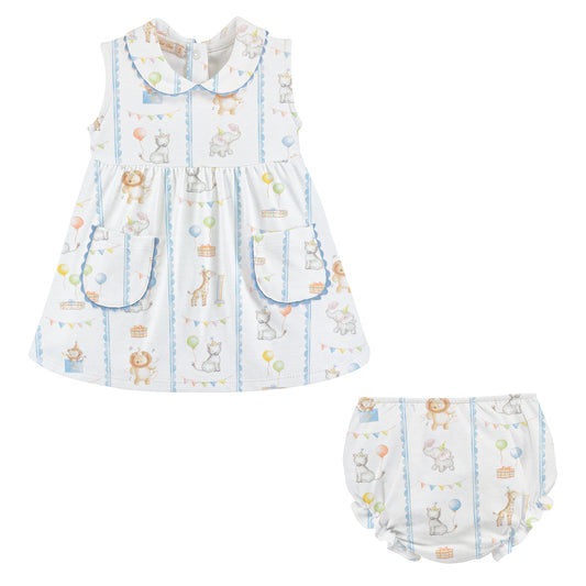 Sweet Sparkle Dress W/Collar And Pockets
