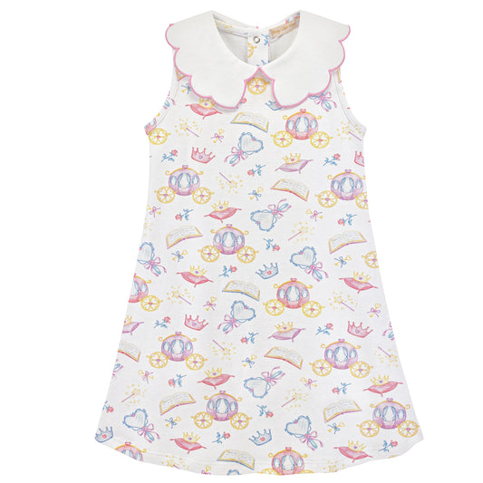 Once Upon A Time Dress W/Scalloped Collar