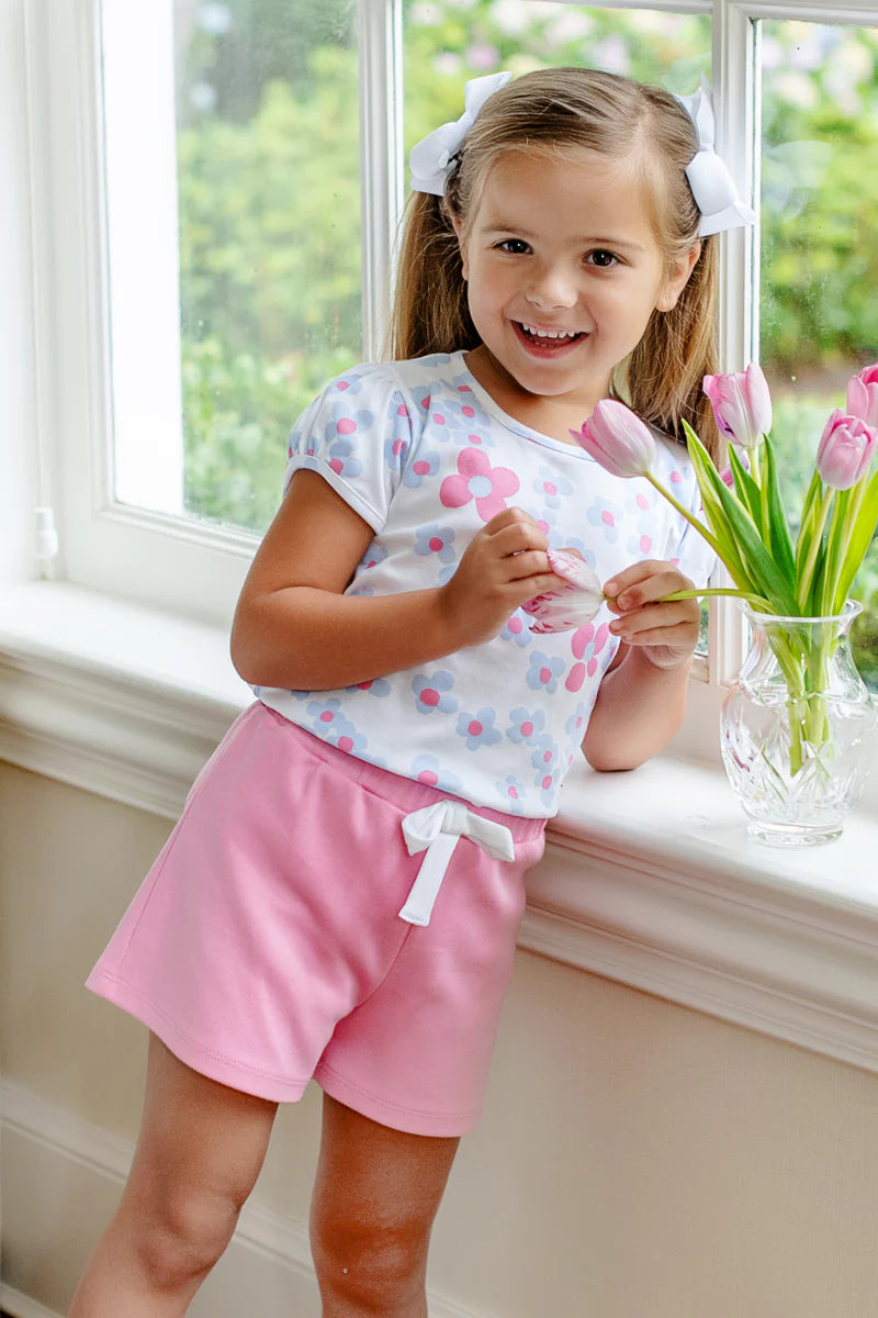 Shipley Shorts - Romany Rose with Worth Avenue White Stork