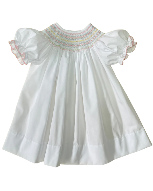 Pastel Smocked Bishop Dress