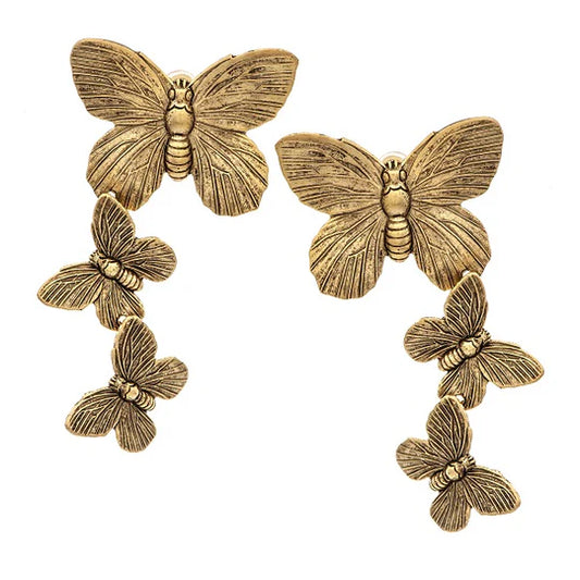 Three Butterfly Earrings