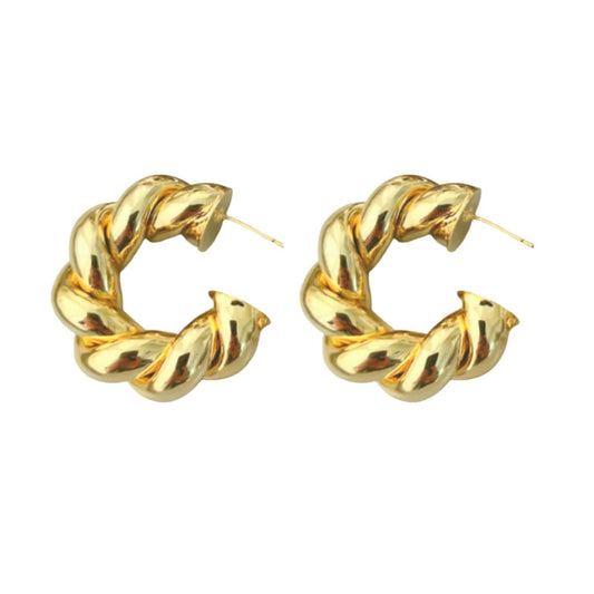 Coiled Gold Hoops (case pack of 2)