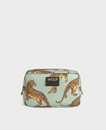 Emerald Leopard Toiletry Bag
