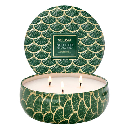 Noble Fir Garland Candle