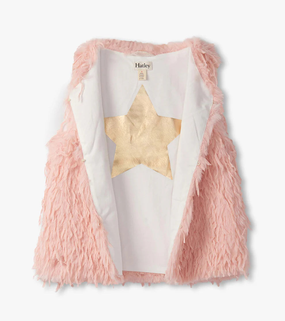 Pale Pink Feather Vest