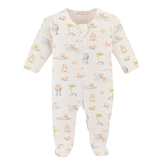 Summer Tails Zipped Footie