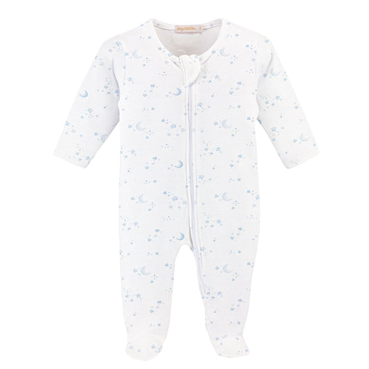 Whisper Of Stars - L. Blue Zipped Footie