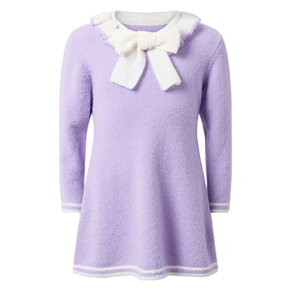 Purple Boucle Sparkle Dress