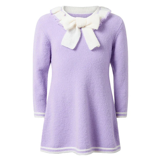 Purple Boucle Sparkle Dress