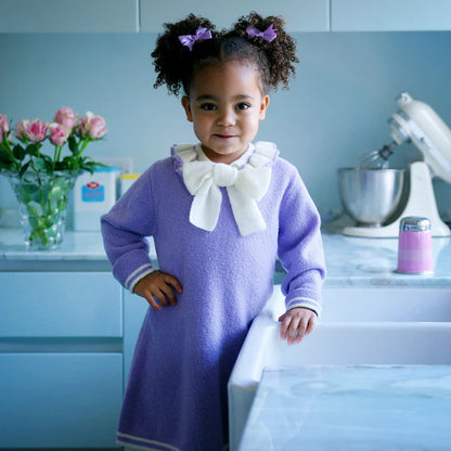 Purple Boucle Sparkle Dress