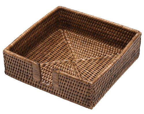 Rattan Luncheon Napkin Holder - Brown