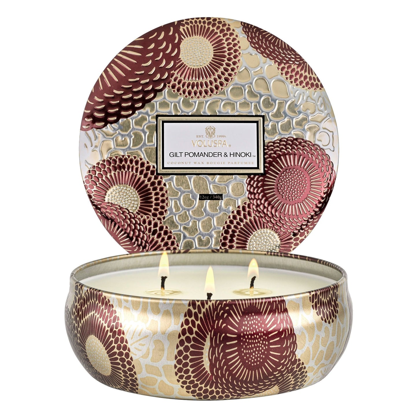 Gilt Hinoki & Pomander Candle
