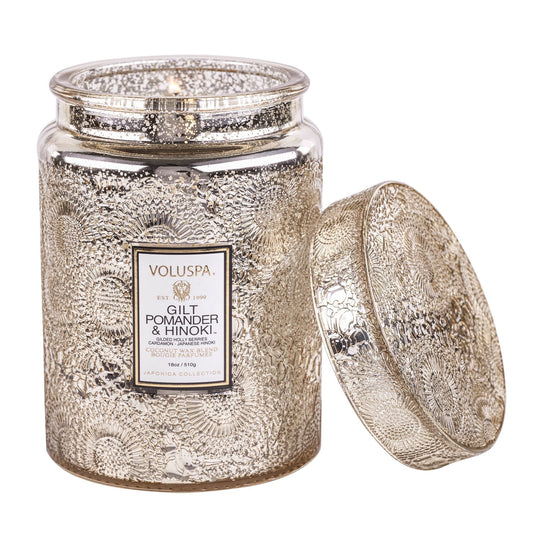 Gilt Hinoki & Pomander Candle
