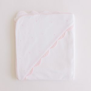 Hooded Towel - Embroidered Dots