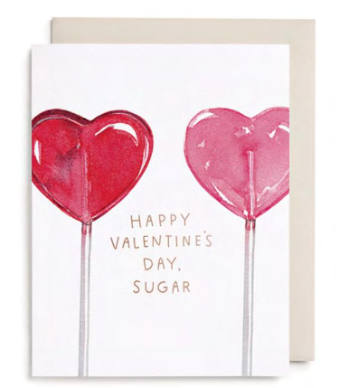 Heart Lollipops Greeting Card