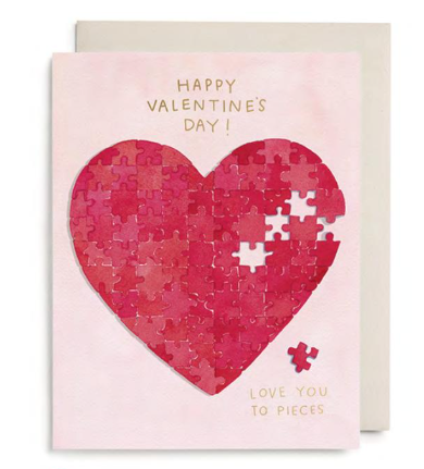 Heart Puzzle Greeting Card