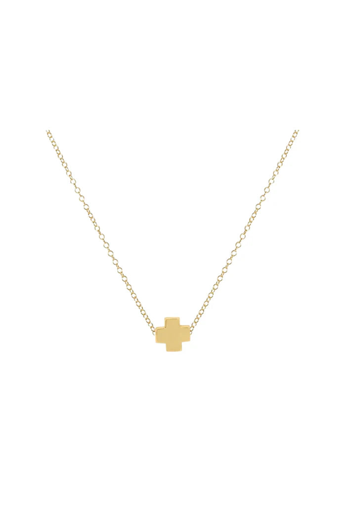 Egirl 14" Necklace Gold - Signature Cross Small Gold