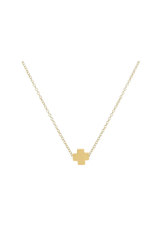 Egirl 14" Necklace Gold - Signature Cross Small Gold