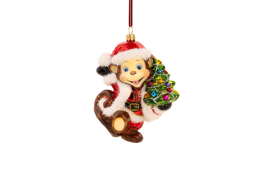 Monkey with Christmas Tree