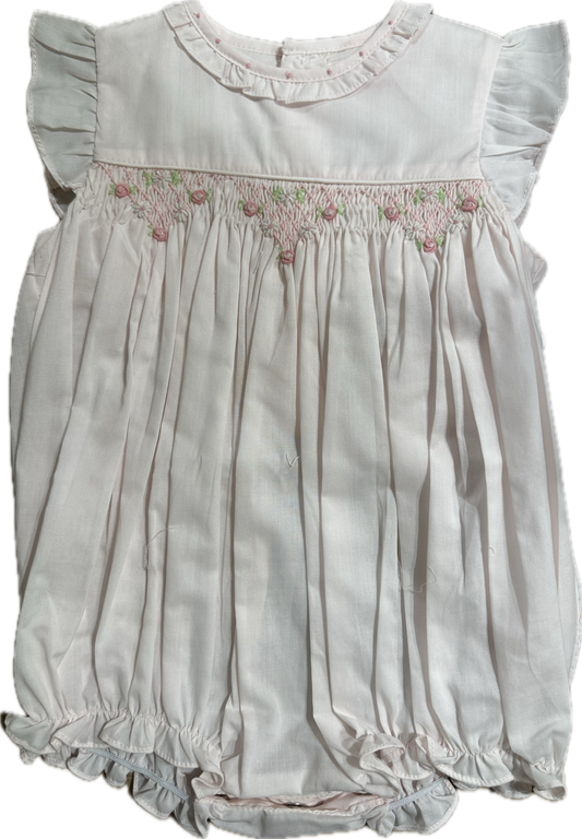 Pink Bubble w/ Smocked Flowers