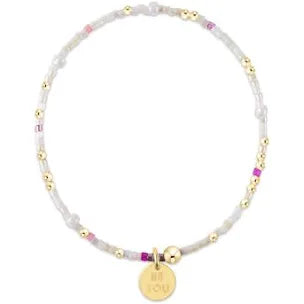 egirl Hope Unwritten Bracelet - With Sprinkles On Top - be you. Small Gold Disc