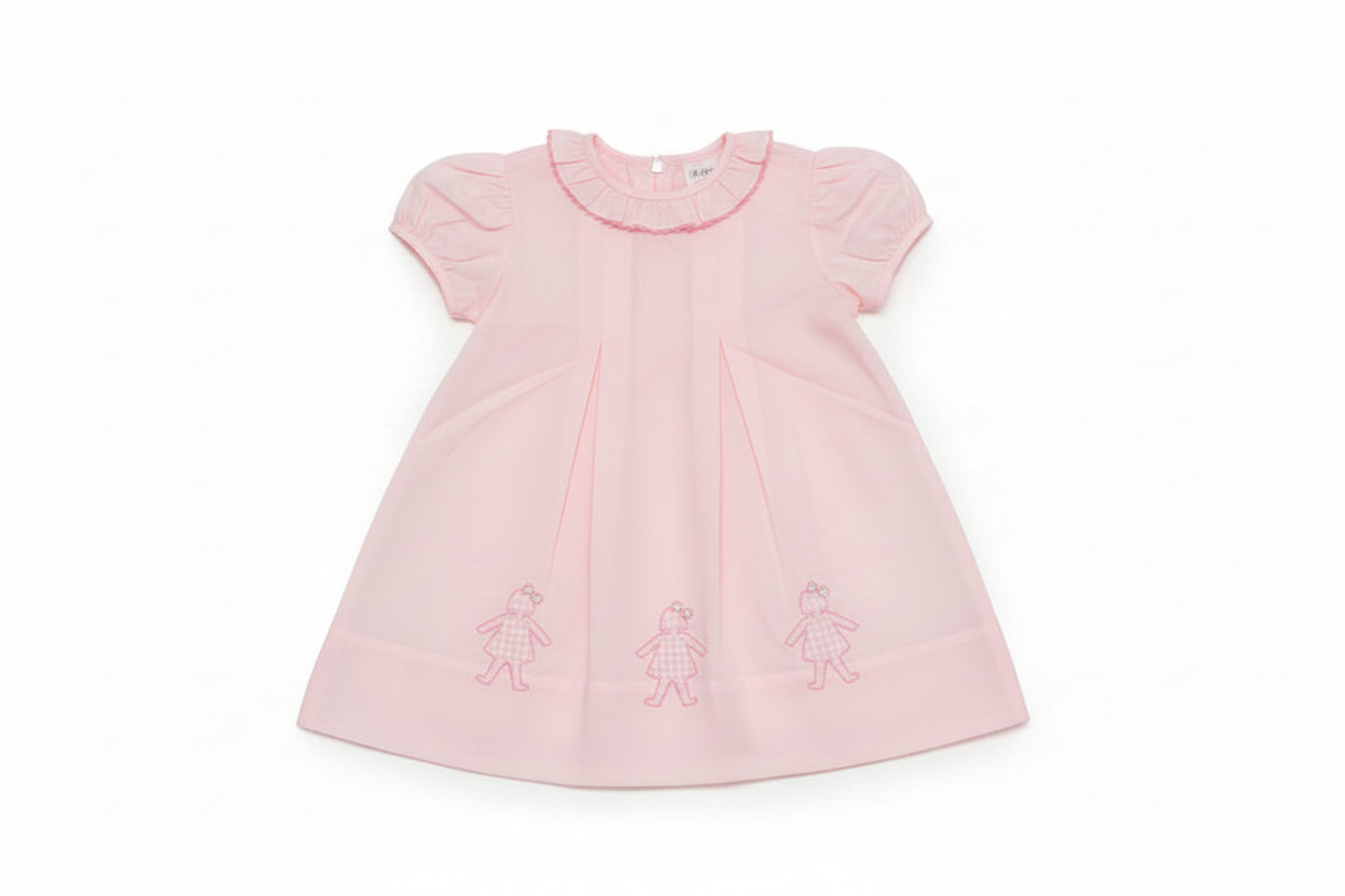 Pink Dress w/3 Dolls
