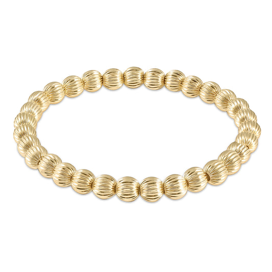 Dignity Gold Grateful Pattern 6mm Bracelet