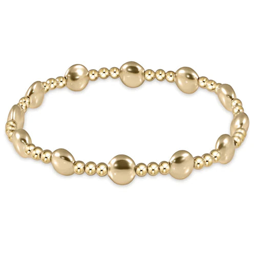 Honestly Gold Sincerity Pattern 6mm Bead Bracelet