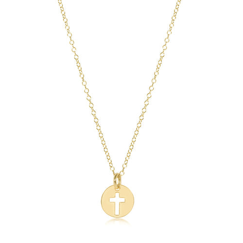 Egirl 14" Blessed Small Necklace Gold Disc