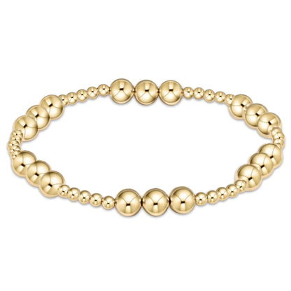 Classic Joy 6mm Bead Bracelet - Gold