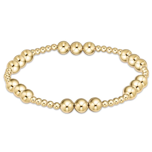 Classic Joy 6mm Bead Bracelet - Gold
