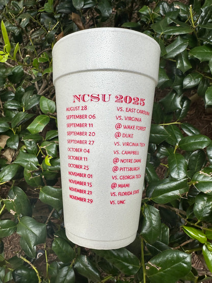 NCSU Stadium 20oz Foam Cups Qty 25