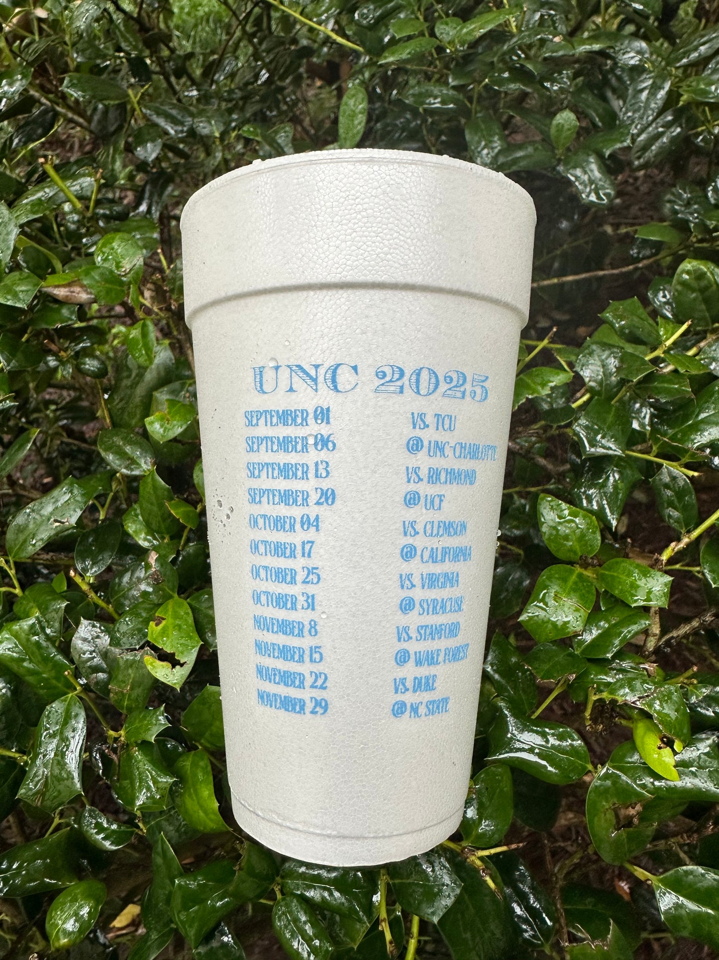 UNC Stadium Foam Cups Qty 25