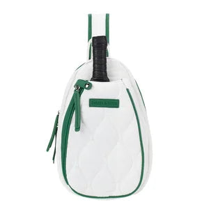 Pickleball Courtside Sling - White / Kelly Green