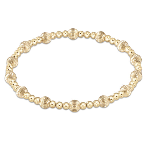 Dignity Sincerity Pattern 5mm Bracelet Gold
