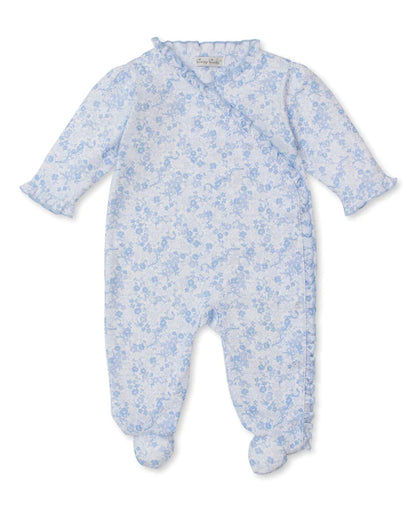 Blue Floral Footie
