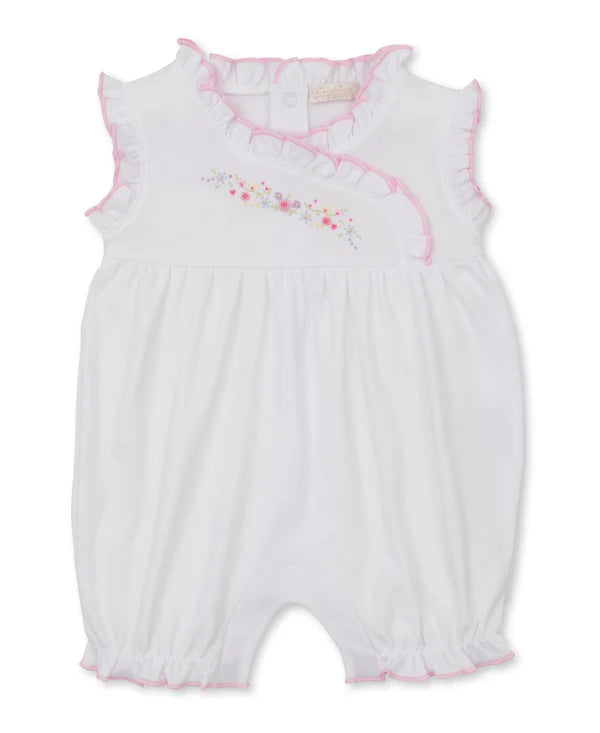 Premier Flowers & Vines White Hand Emb. Sleeveless Playsuit