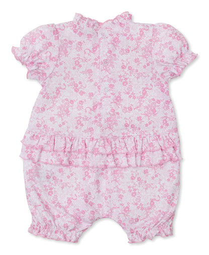 Pink Floral Short Playsuit