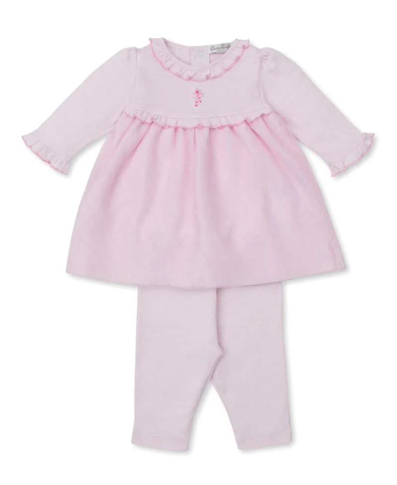 Ready to Dance Pink Stripe Dress Set