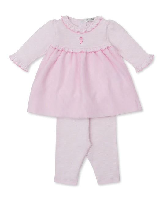 Ready to Dance Pink Stripe Dress Set