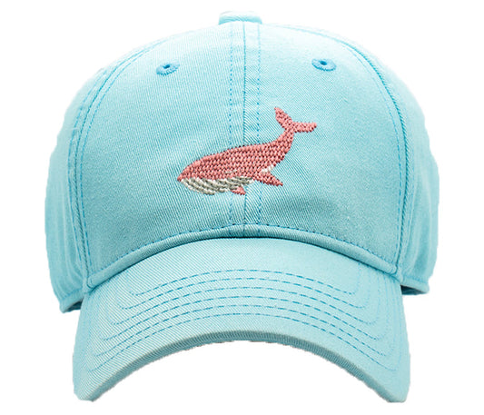 Whale on Aqua Baseball Hat