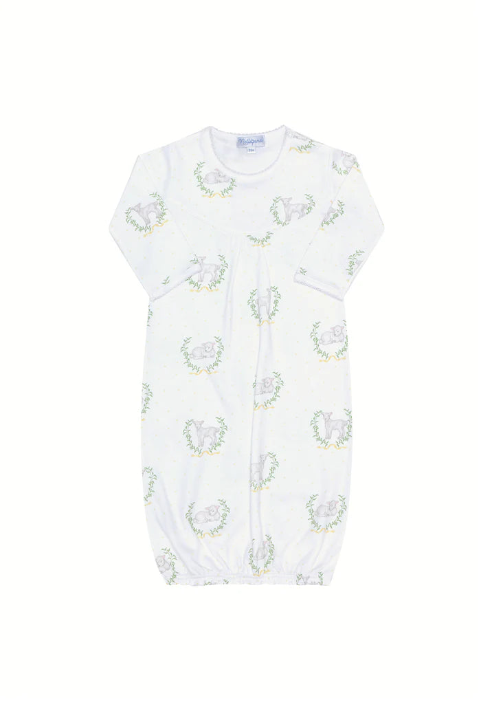 Yellow Lamb Print Converter Gown