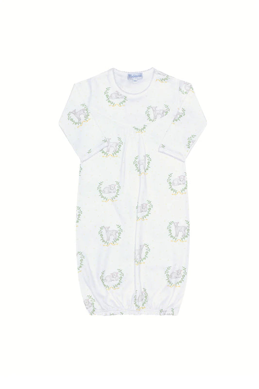 Yellow Lamb Print Converter Gown