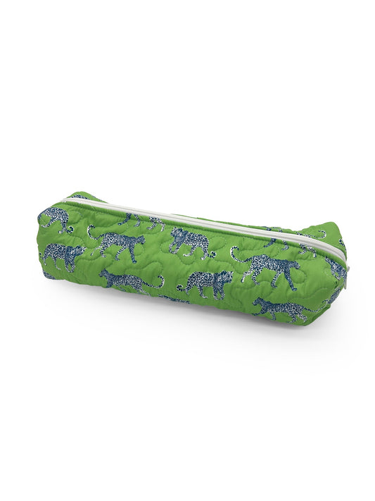 Leilani Leopard Green Quilted Hot Tools Bag